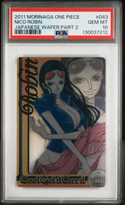 2011 ONE PIECE MORINAGA JPN WAFER PART 2 #043 NICO ROBIN PSA 10 - Image 1