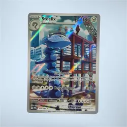 Pokemon Steelix 208/182 SV04 Paradox Rift Full Art Holo Illustration Rare Card - Image 1