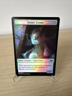 Spirit Cleric */* / Insect 1/1 Foil Double Sided Token Card MTG Crimson Vow - Image 1