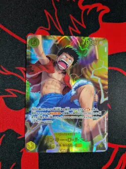 One Piece Monkey D. Luffy Holo Japanese OP15-119 Character Card - Image 1