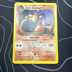 Pokemon TCG Dark Charizard 21/82 Rare Card Vintage Non-Holo MP - Image 1