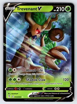 Trevenant V 013/203 2021 Evolving Skies Pokemon Card TCG Ultra Rare Holo - Nm - Image 1