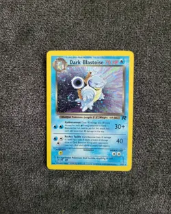Pokemon Dark Blastoise Team Rocket Holo Rare 70 HP Card 3/82 English 2000 - Image 1
