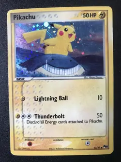 Pikachu 12/17 POP 5 Pokemon holo rare card MP - Image 1