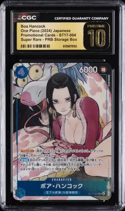 2024 ONE PIECE PROMO CARDS JAPANESE STORAGE BOX SET BOA HANCOCK CGC 10 PRISTINE - Image 1
