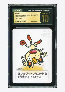 Pokemon CGC 10 PRISTINE Meowth Effect Card 2025 Pokemon Taruka Japanese - Image 1