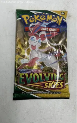 Pokemon Evolving Skies Fusion Strike TCG Trading Cards Lot Of 6 Packs Ages 6+ - Image 3