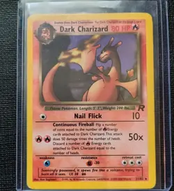 Pokemon TCG Dark Charizard Rare Team Rocket 21/82 2000 80 HP Dragon Card - Image 1