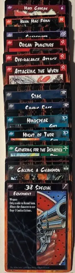 Rage The Werewolf CCG Card Game Lot 1995, 35 Different Cards (Set 2) - Image 1