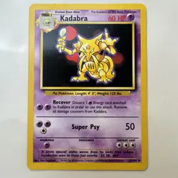 Kadabra 32/102 Base Set Pokemon Card NM - LP WotC - Image 1