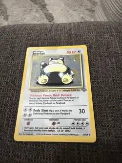 Pokemon Snorlax 11/64 Base Set Holo Rare 90 HP Wizards of the Coast Card - Image 1