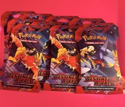 10 pack Pokemon Scarlet & Violet Destined Rivals Booster Pack Lot - Image 1