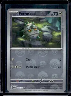 2025 Pokemon White Flare Ferroseed Reverse Holo Poke Ball Common #068/086 - Image 1