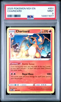 2025 POKEMON M24 EN-MCDONALD'S COLLECTION #001 CHARIZARD PSA 9 - Image 1