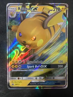 Pokemon - Raichu GX SM213 - Sun & Moon Black Star Promo - NM - Image 1