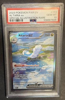 2023 POKEMON PARADOX RIFT #253/182 ALTARIA EX SPECIAL ILLUSTRATION RARE PSA 10 - Image 1