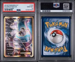 2016 Pokemon XY Evolutions Mewtwo EX #103 PSA 10 - Image 3