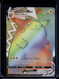 2020 Pokemon SWSH Vivid Voltage Pikachu VMAX #188/185 - Image 1