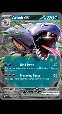 Arbok EX 24/165 Pokemon Card Pokemon 151 - Near Mint! - Image 1