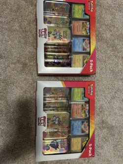 LOT of 2 Pokemon Scarlet & Violet 151 5-Pack Mini Tins + 4 Promos Costco Sealed - Image 1