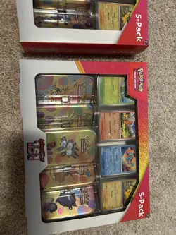 LOT of 2 Pokemon Scarlet & Violet 151 5-Pack Mini Tins + 4 Promos Costco Sealed - Image 2