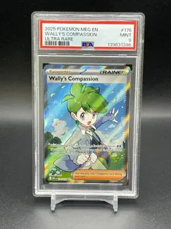 Wally’s Compassion Pokemon Mega Evolution Ultra Rare Full Art 176/132 PSA 9 Mint - Image 1
