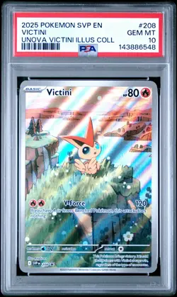 2025 POKEMON SVP PROMO UNOVA VICTINI ILLUSTRATION COLLECTION #208 VICTINI PSA 10 - Image 1