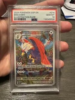 Braviary Illustration Rare Surging Sparks Pokemon TCG Card PSA 10 - Image 1