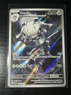 Steelix 150/132 Holo Mega Evolution Illustration Rare Pokemon Full Art - Image 1