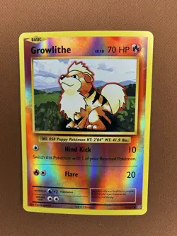 Pokemon Growlithe XY Evolutions Reverse Holo 17/108 - Image 1