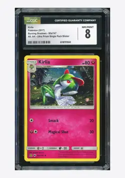 Pokemon CGC 8 Kirlia Promo 2017 92a/147 Burning Shadows English - Image 1