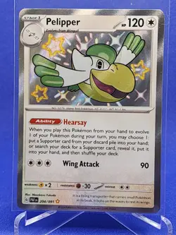 Pelipper - 204/091 - Pokemon TCG Paldean Fates Shiny Holo Rare - Image 1