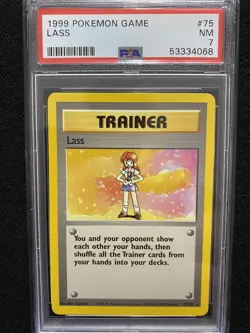 1999 Pokemon Base Set Lass 75/102 PSA 7 NM - Image 1