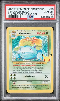 2021 POKEMON CELEBRATIONS CLASSIC COLLECTION #15 VENUSAUR-HOLO PSA 10 - Image 1