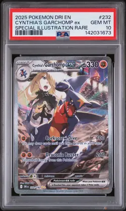 2025 POKEMON DRI SPECIAL ILLUSTRATION RARE #232 CYNTHIA'S GARCHOMP EX PSA 10 - Image 1