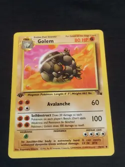 Pokemon TCG Golem Fossil 36/42 Regular 1st Edition Uncommon Mint 💎 - Image 1