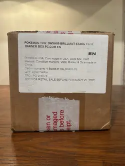 Pokemon Center Brilliant Stars Elite Trainer Box UNSEALED Factory Case of 4 READ - Image 1