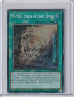 Yugioh RA03-EN074 WANTED Seeker of Sinful Spoils – Super Rare 1st Edition - Image 1