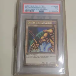 Konami Yu-Gi-Oh! Right Arm of the Forbidden One Gold Rare 1st Ed PSA 7 - Image 2