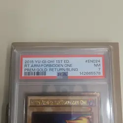 Konami Yu-Gi-Oh! Right Arm of the Forbidden One Gold Rare 1st Ed PSA 7 - Image 5