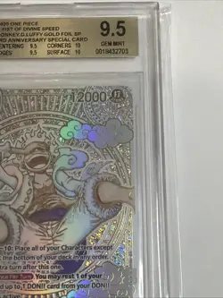 One Piece TCG - Monkey.D.Luffy(SP) (Gold) 3rd Anniversary OP05-119 BGS 9.5 - Image 5