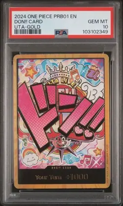2024 One Piece PRB-01 Uta Gold Don!! PSA 10 - Image 1