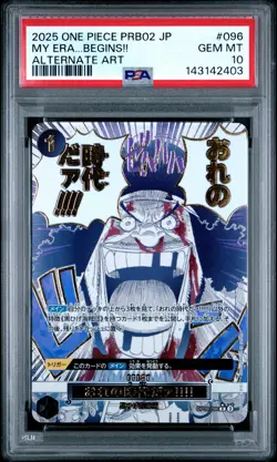 2025 ONE PIECE JAPANESE PRB02-PREMIUM ALTERNATE ART #096 MY ERA..BEGINS!! PSA 10 - Image 1