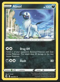 SWSH08: Fusion Strike Absol #164/264 Rare Pokemon Card - Image 1