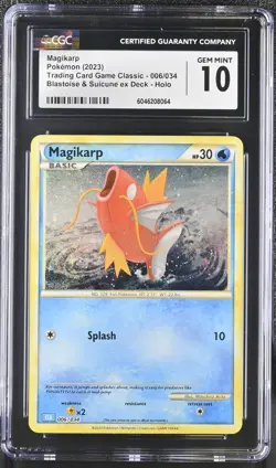 2023 Pokemon Trading Card Game Classic Magikarp Holo #006/034 CGC 10 - Image 1