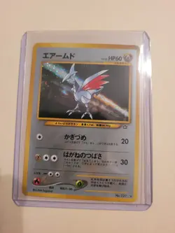 Japanese Skarmory (Neo Genesis) Vintage Pokemon Card-SWIRL - Image 1