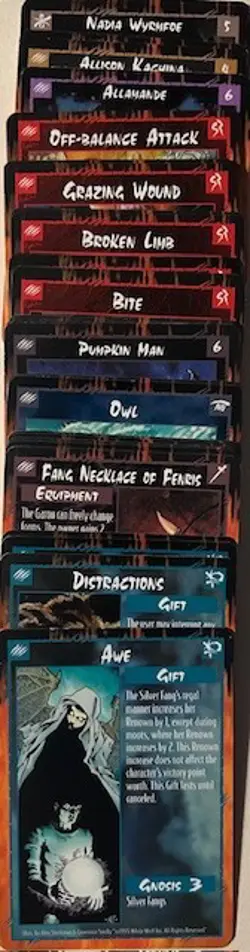 Rage The Werewolf CCG Card Game Lot 1995, 35 Different Cards (Set 6) - Image 1