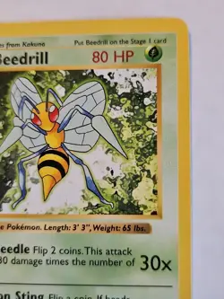 Pokemon Card Shadowless Beedrill 17/102 Base Set - Image 4