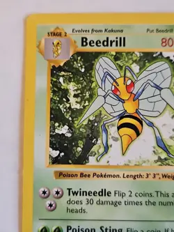 Pokemon Card Shadowless Beedrill 17/102 Base Set - Image 5
