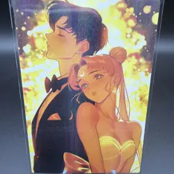 Usagi Tsukino & Mamoru Sailor Moon Anime Waifu Card Doujin ACG Goddess Holo - Image 2